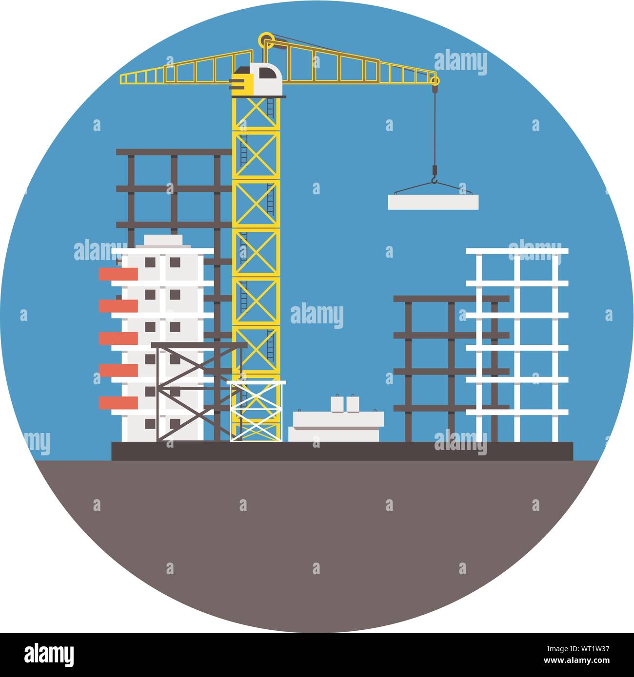 Colorful building crane Stock Vector Image & Art - Alamy