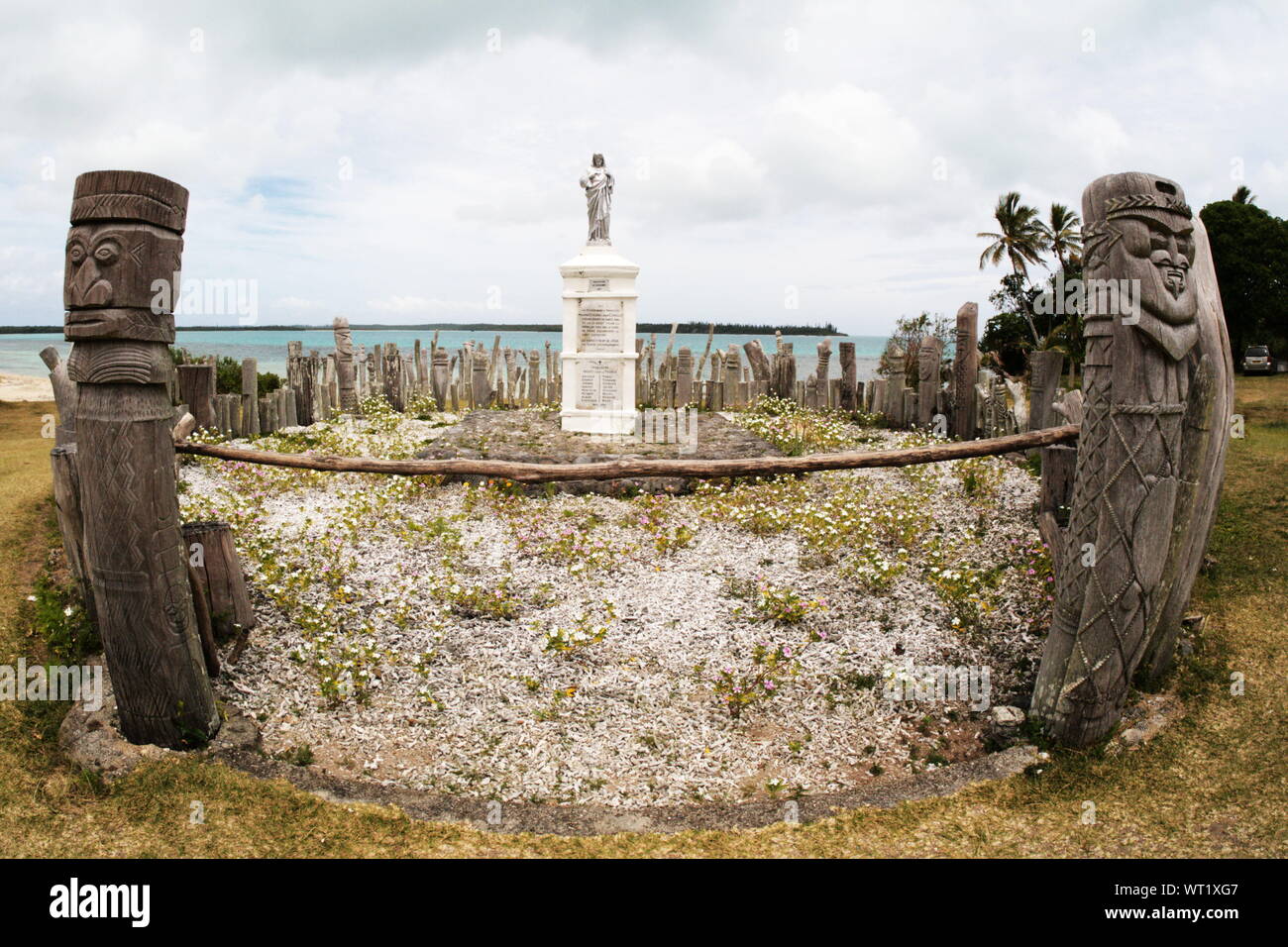 St Maurice Memorial, Ilse of Pines, New Caledonia Stock Photo