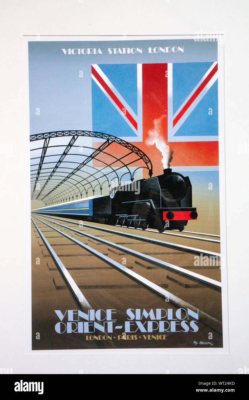 Railway poster Stock Photo