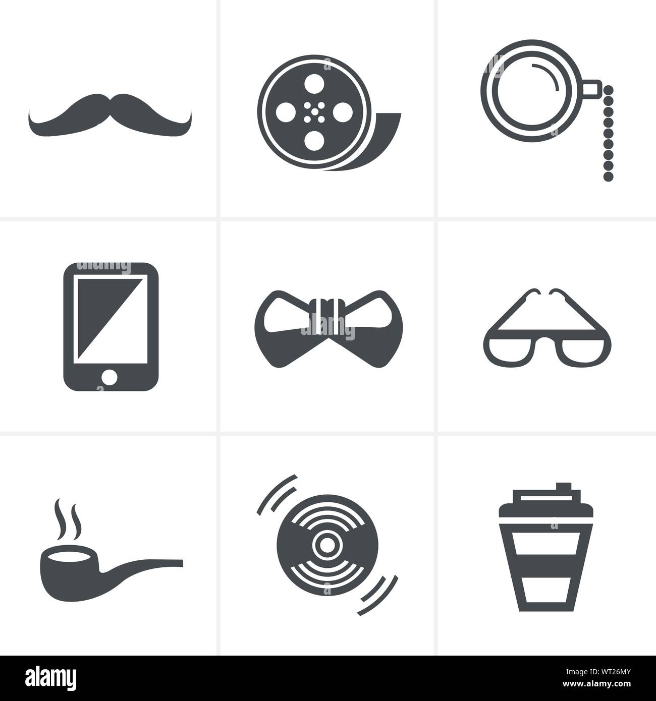 Hipster retro vintage elements modern icon set. Vector file in l Stock Vector