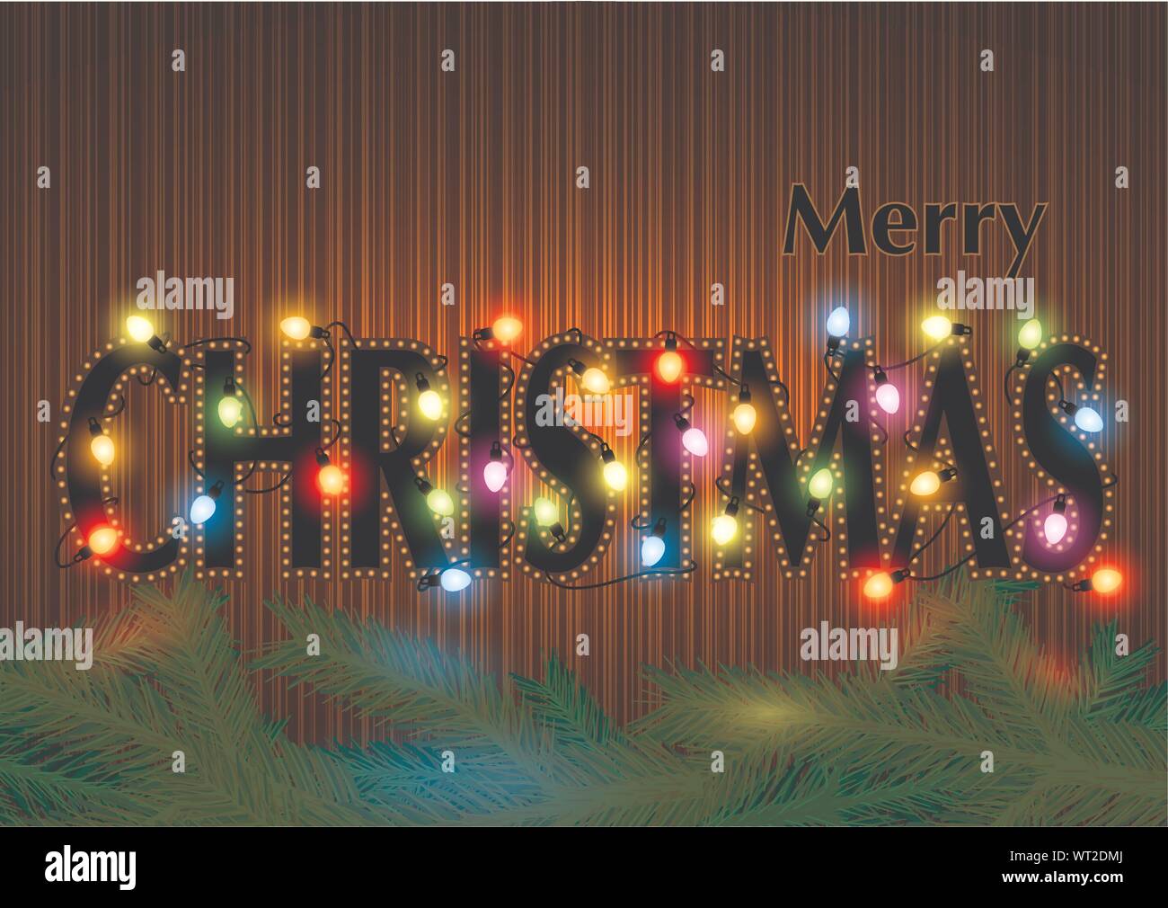 Merry Christmas Greeting Stock Vector Image &amp; Art - Alamy