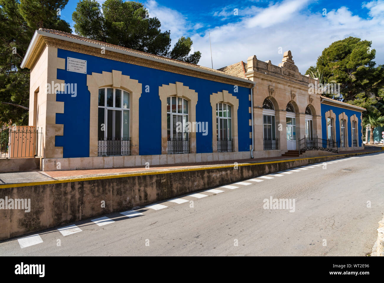 Natural Roman baths with hot steam and thermal water in Banos de Fortuna, Murcia region, Spain