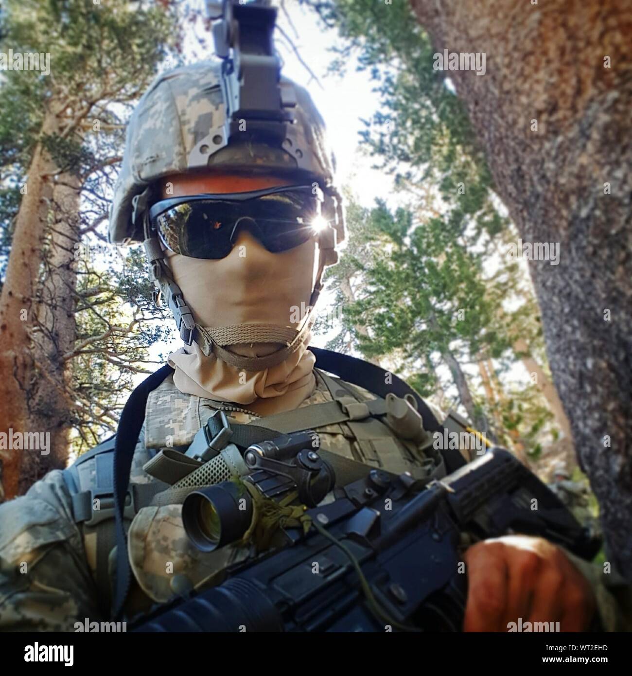Military helmet wearing hi-res stock photography and images - Alamy