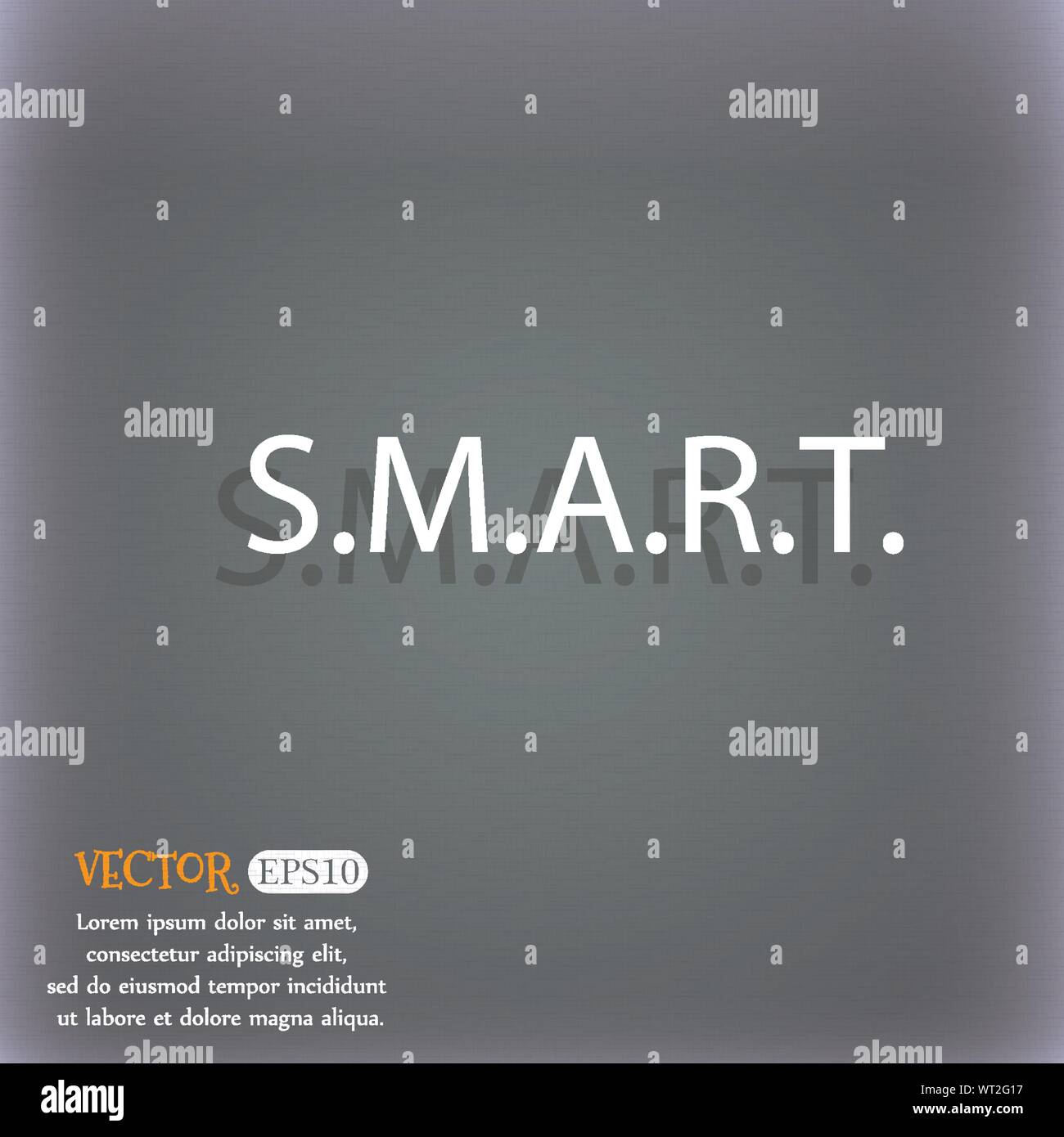 Smart sign icon. Press button. On the blue-green abstract background ...