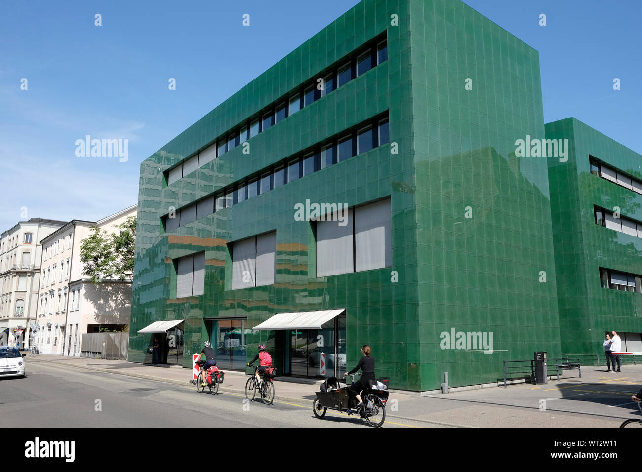 A general view of Rossetti building, the institute for hospital pharmaceuticals in Basel, Switzerland Stock Photo