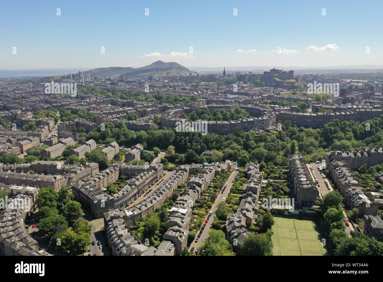 Scotland Edinburgh drone Stock Photo