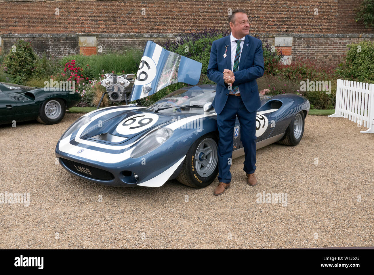 Howard Guy CEO of Design Q at the Ecuire Ecosse LM69 launch at the Hampton Court Concours Stock Photo