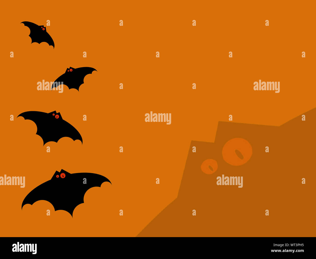 Halloween Decorations On Yellow Background Halloween Concept