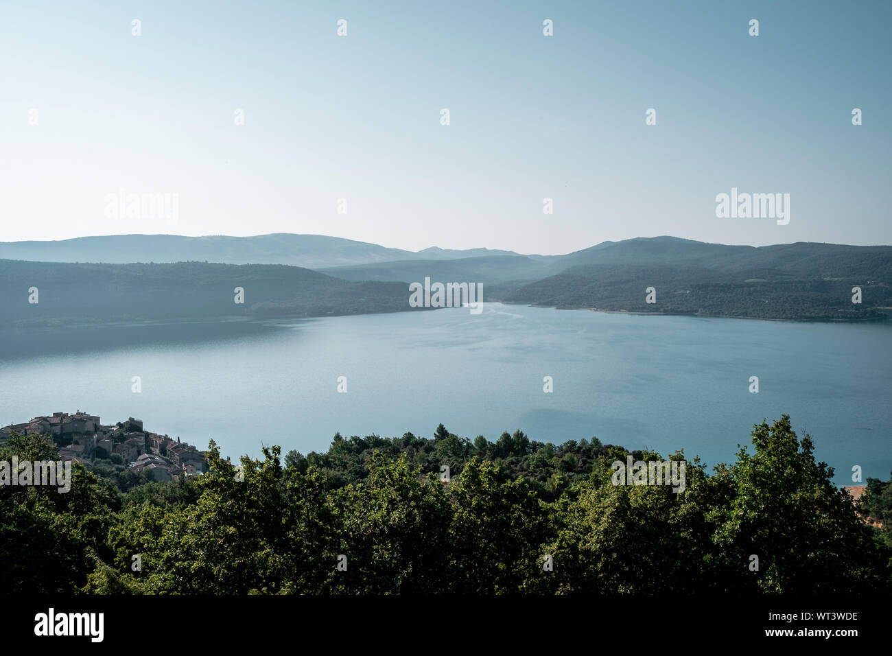 The lake of Sainte-Croix du Verdon - France Stock Photo