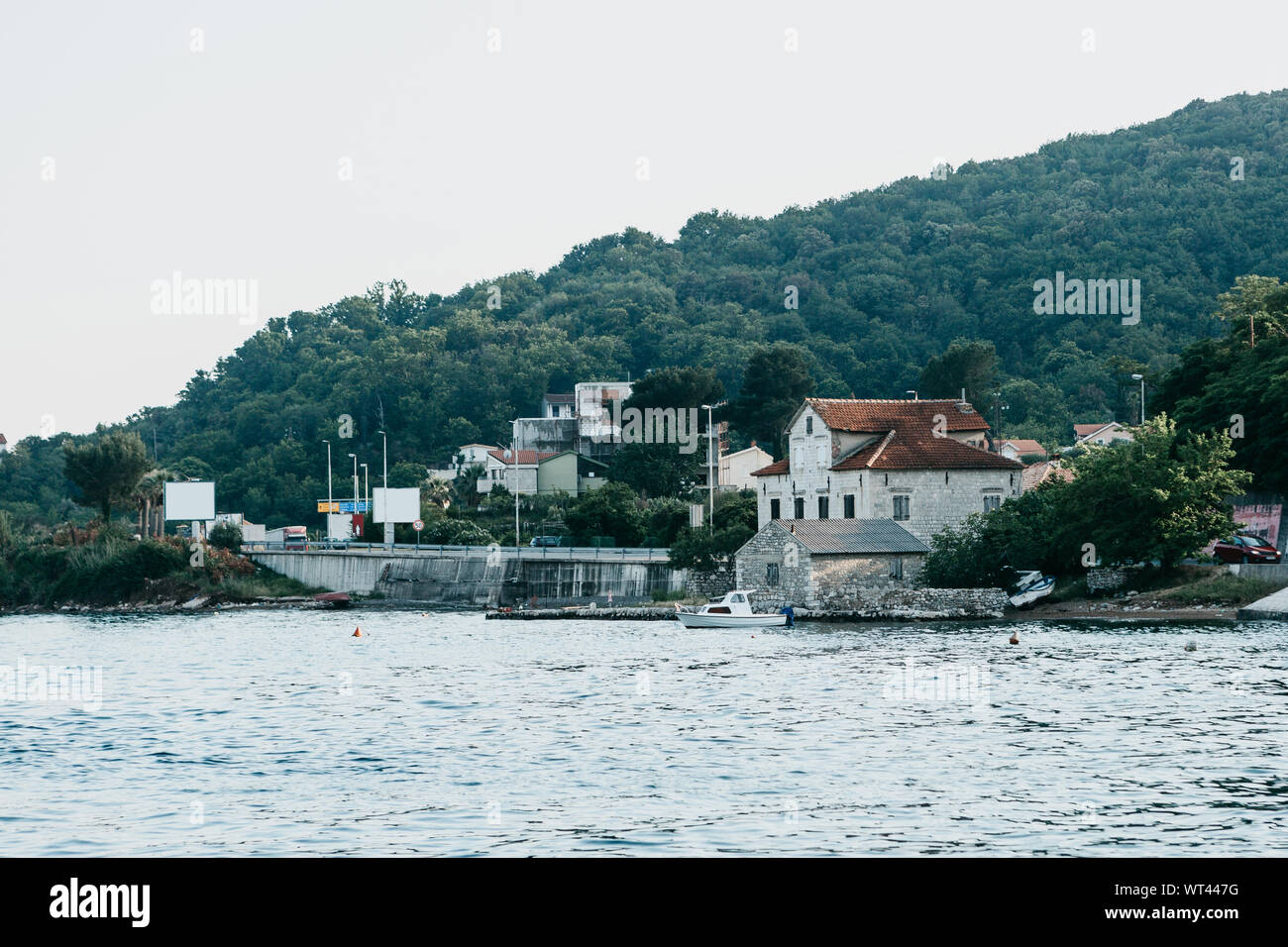 Traditional coastal architecture in Montenegro Stock Photo Alamy