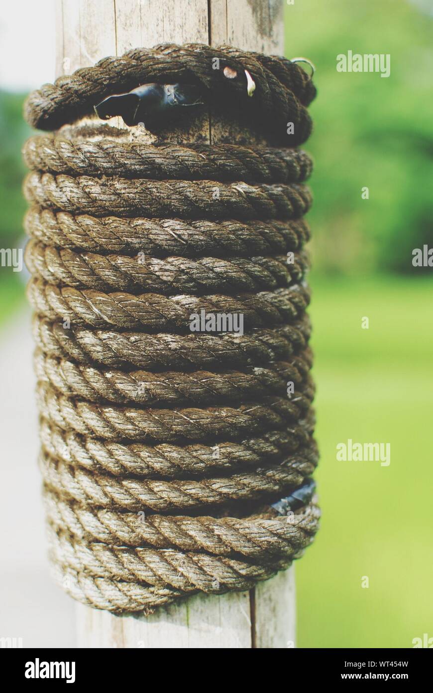 Rope Wrapped Around Pole High Resolution Stock Photography and Images