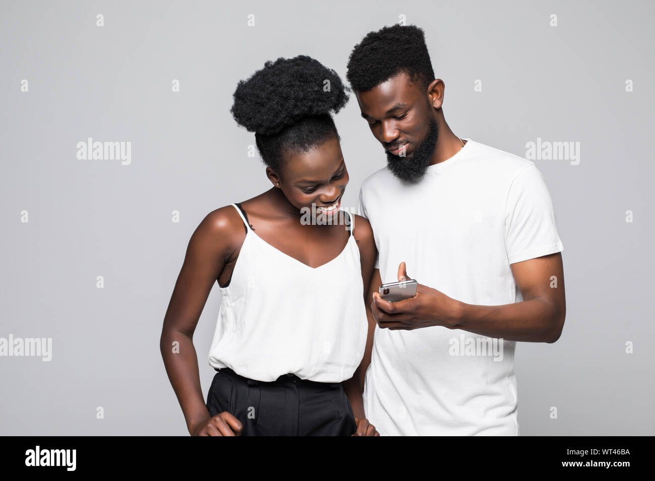 Young black couple chatting hi-res stock photography and images - Alamy