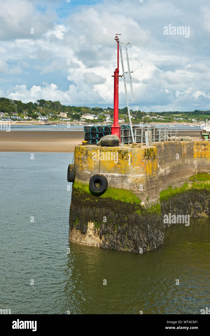 Padstow harbour pier and entrance. Cornwall, England, UK Stock Photo