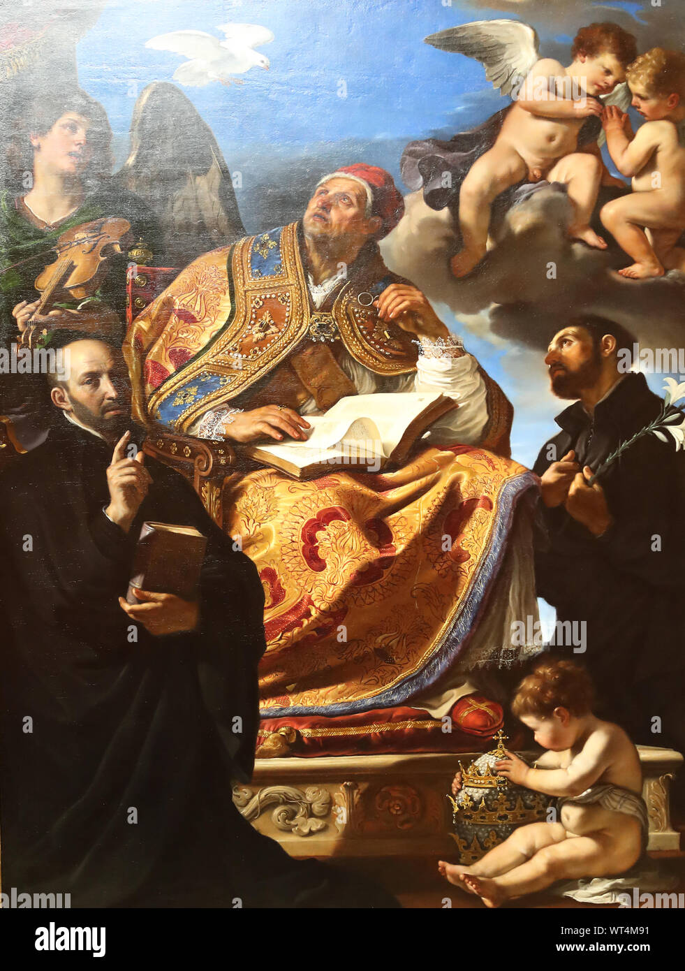 Saint gregory the great with jesuit saints hires stock photography and