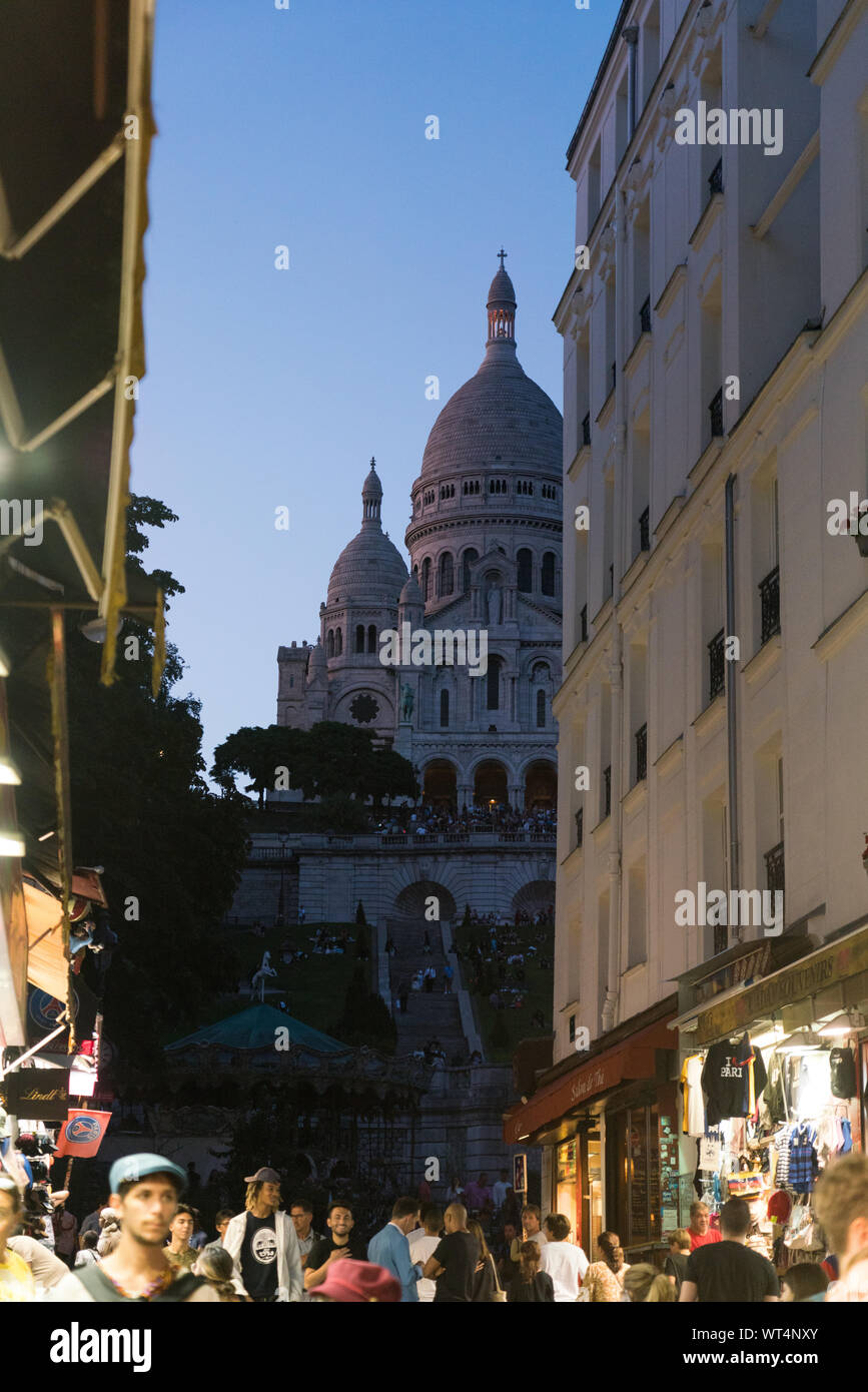 Montmartre at night Stock Photo Alamy