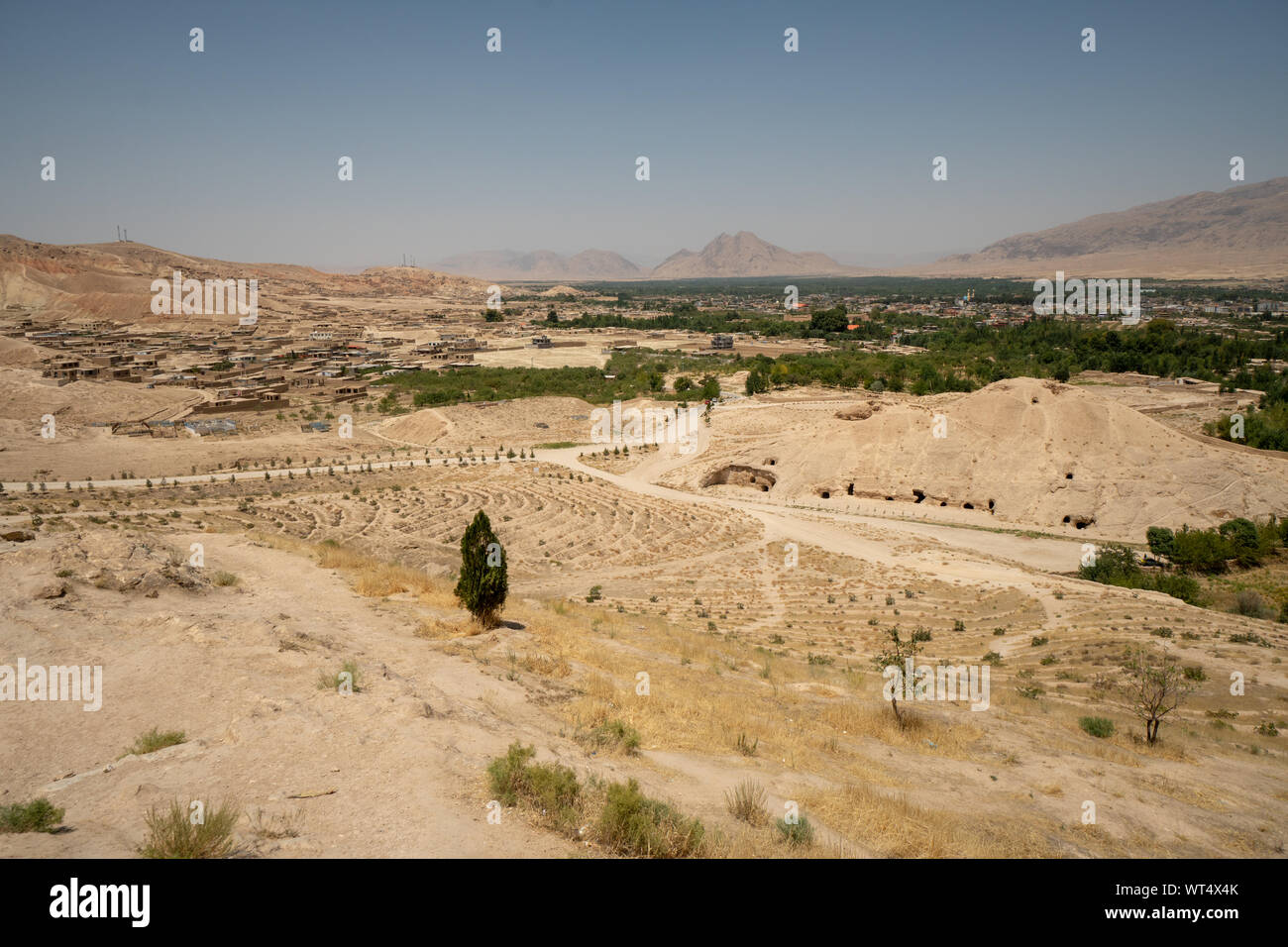 Takht-e Rostam ancient buddhist stupa-monastery in Samangan, Afghanistan in August 2019 Stock Photo