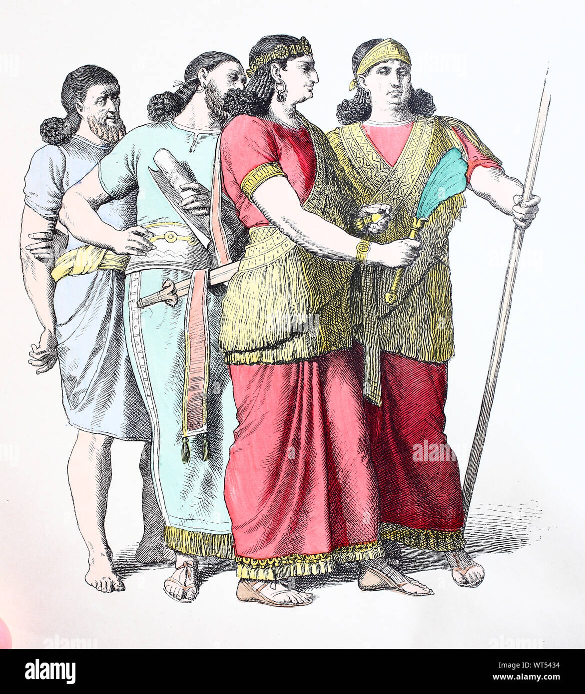 National costume, clothes, history of the costumes, Assyrer from the  people, assyrische court official, antiquity, Volkstracht, Kleidung,  Geschichte der Kostüme, Assyrer aus dem Volke, assyrische Hofbeamte,  Altertum Stock Photo - Alamy