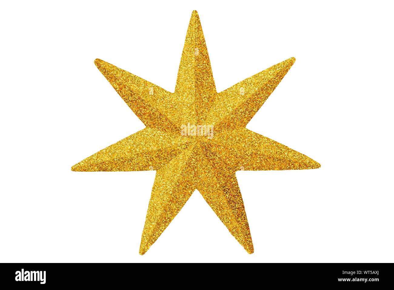 Macro of gold Christmas star isolated on white background Stock Photo ...