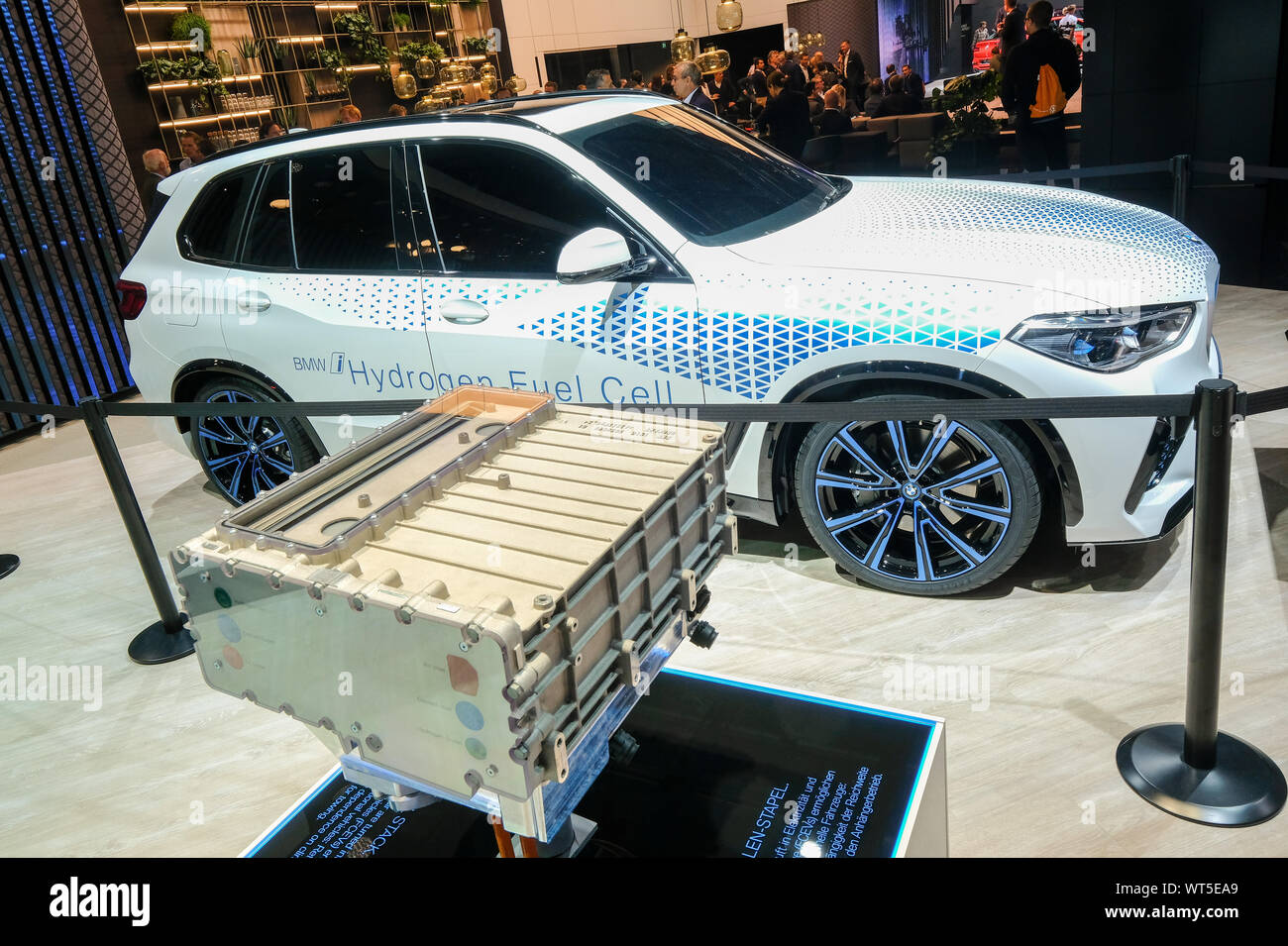 BMWi Hydrogen Fuel Cell car and Fuel Cell Block on the IAA 2019