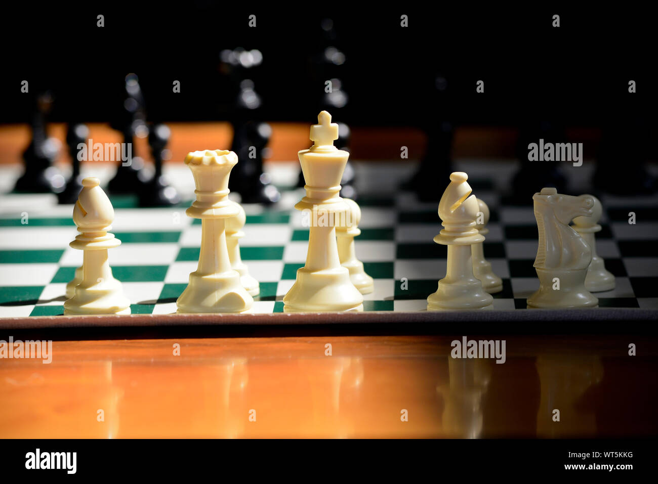Chess Pieces on Chessboard Stock Photo Alamy