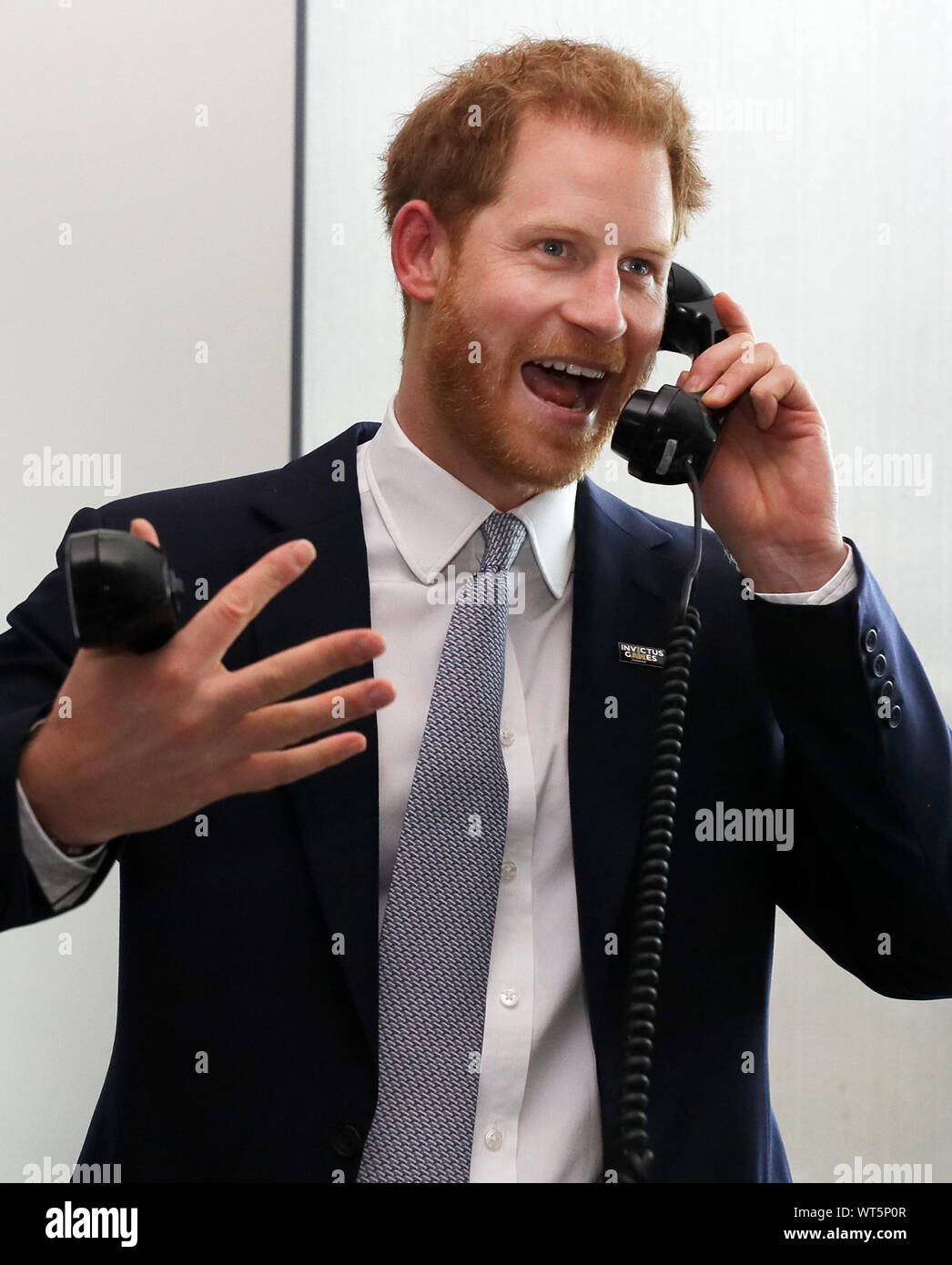 The Duke of Sussex during the 15th BGC annual charity day at Canary Wharf in London, in commemoration of BGC's 658 colleagues and the 61 Eurobrokers employees lost on 9/11. Stock Photo