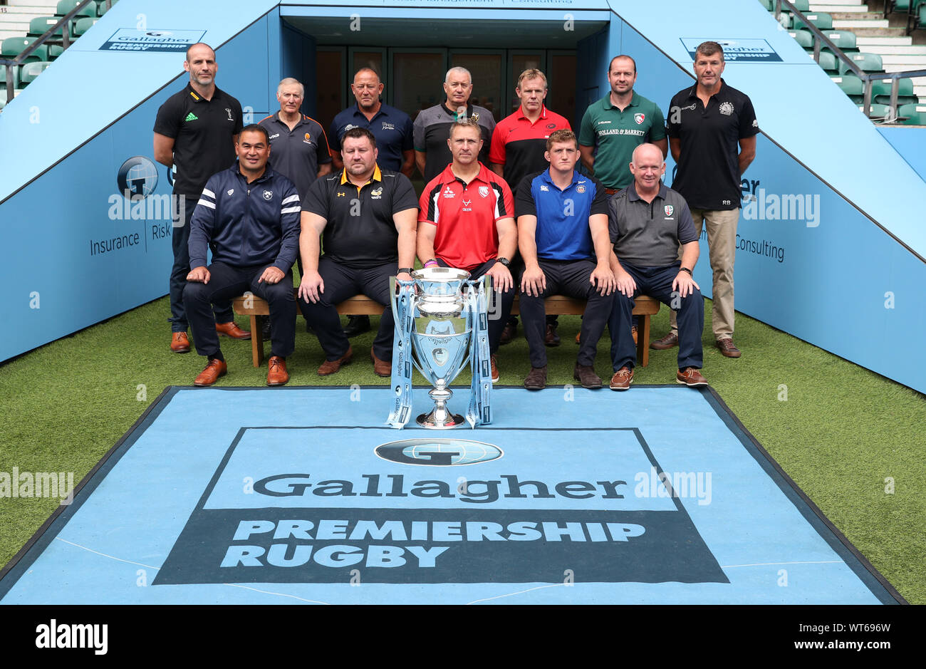 Back Row from left to right, Harlequins Head of Rugby Paul Gustard