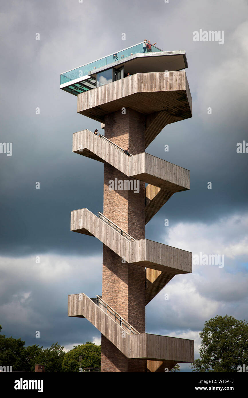 Wilhelmina Tower at the highest point of the Netherlands in Vaals, threecountry point Germany