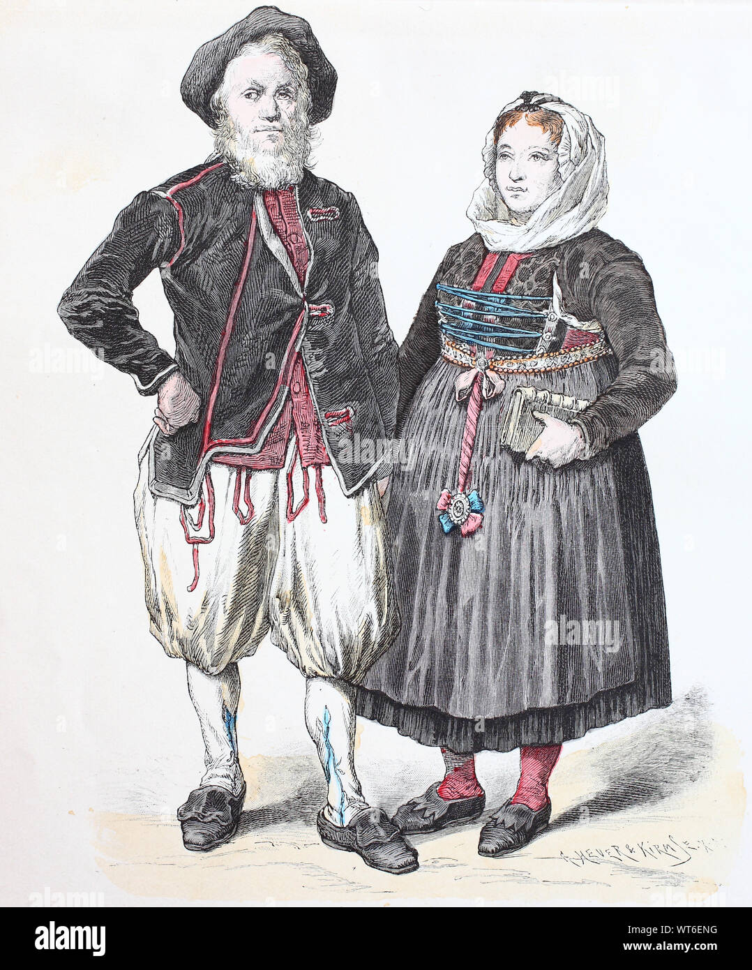 National costume, clothes, history of the costumes, national costume from  Freiburg, Switzerland, in 1780-1800, Volkstracht, Kleidung, Geschichte der  Kostüme, Tracht aus Freiburg, Schweiz, 1780-1800 Stock Photo - Alamy