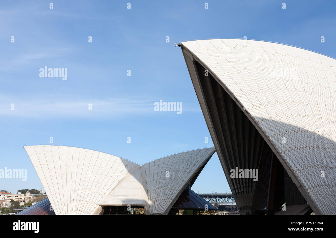 Sydney Opera House Roof Sails Close Up Detail Abstract. Blue Sky ...