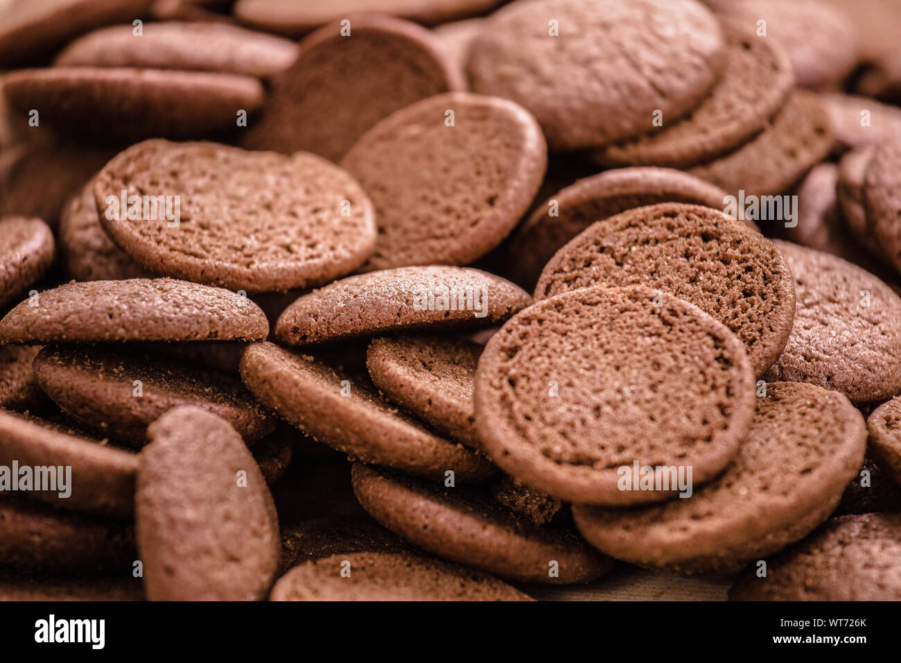 Close up of honey cookies, 'Broas de Mel', traditional dessert of Madeira island, Portugal Stock Photo