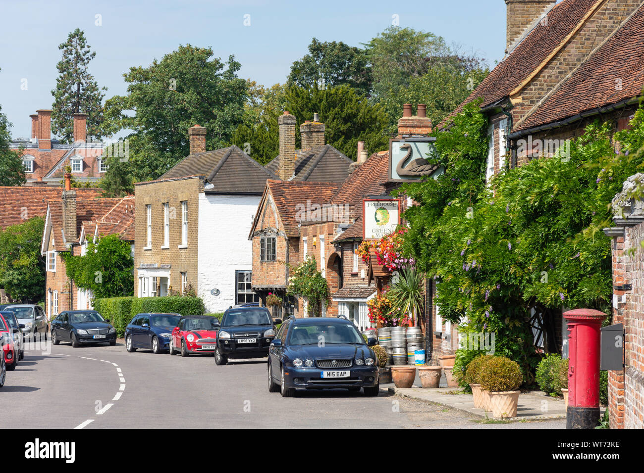Village Road, Denham, Buckinghamshire, England, United Kingdom Stock Photo