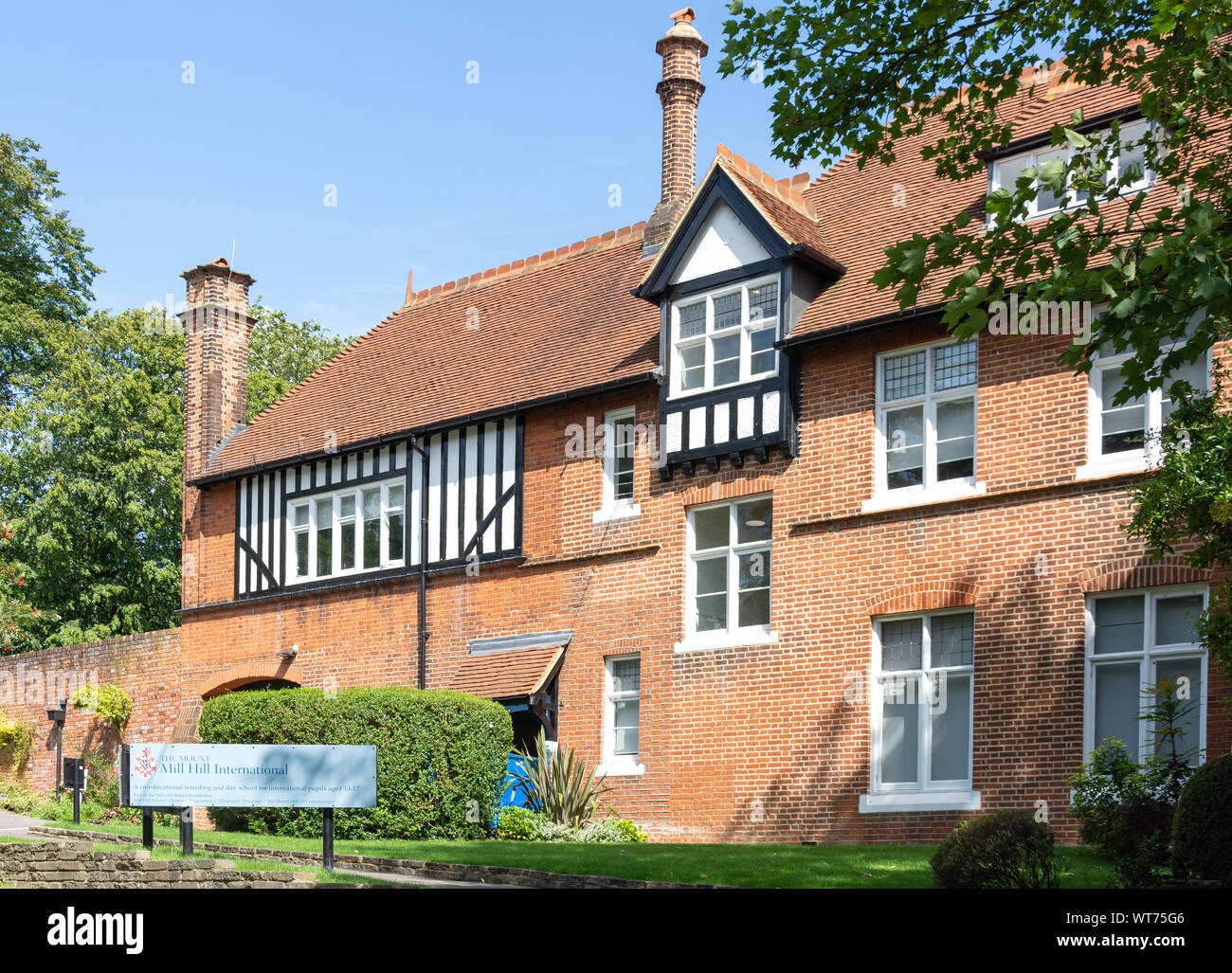 The Mount, Mill Hill International School, Milespit Hill, Mill Hill Village, London Borough of Barnet, Greater London, England, United Kingdom Stock Photo