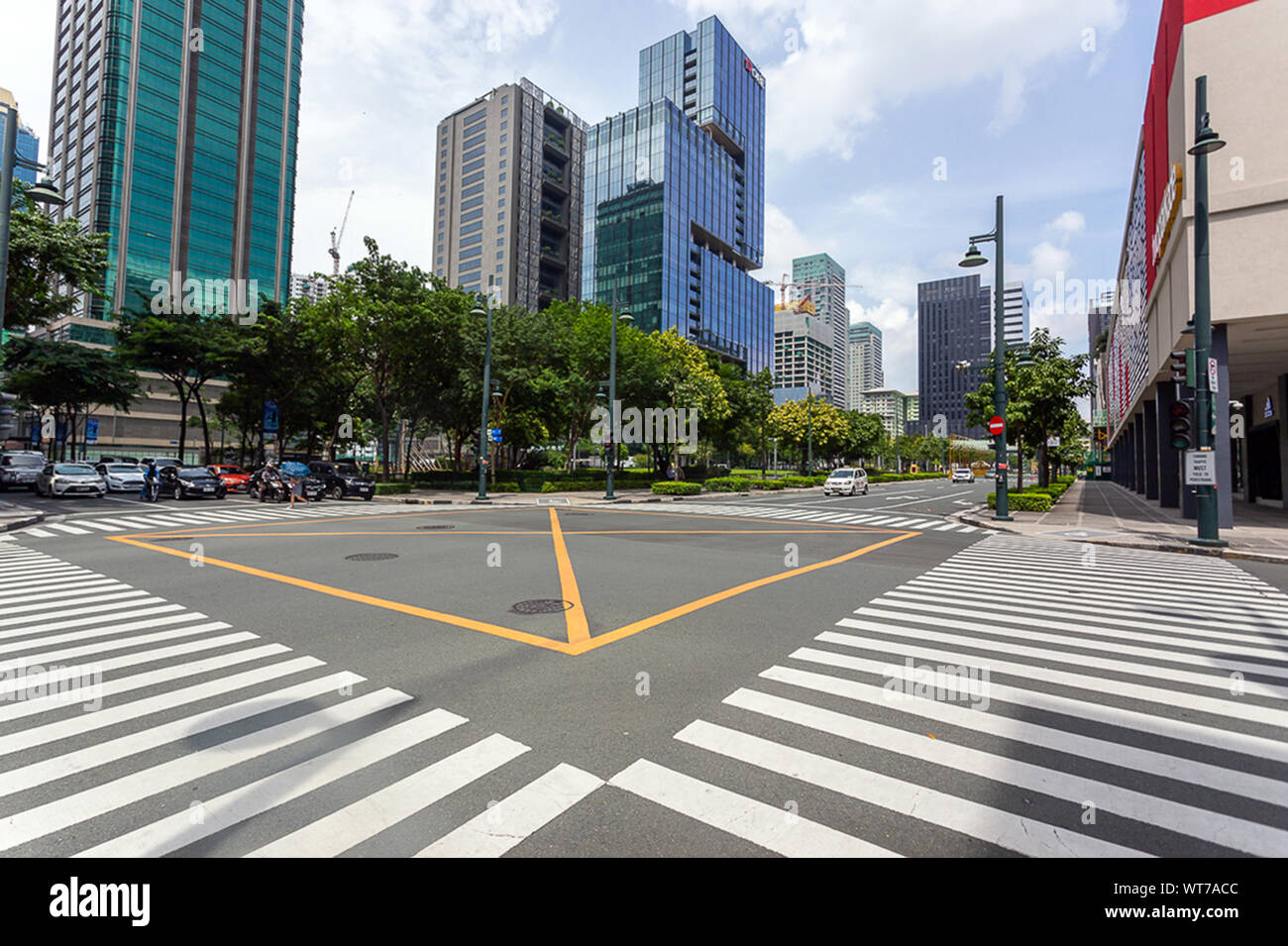 Bonifacio Global City, Taguig City Metro Manila, Philippines, Tuesday 20th August, 2019. SM Aura Premier Shopping Mall and BGC Business District. Stock Photo