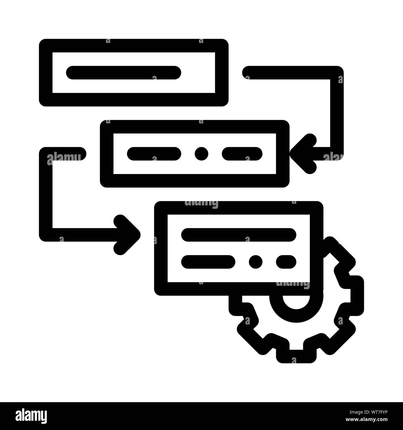 Gear Algorythm System Agile Element Vector Icon Stock Vector Image ...
