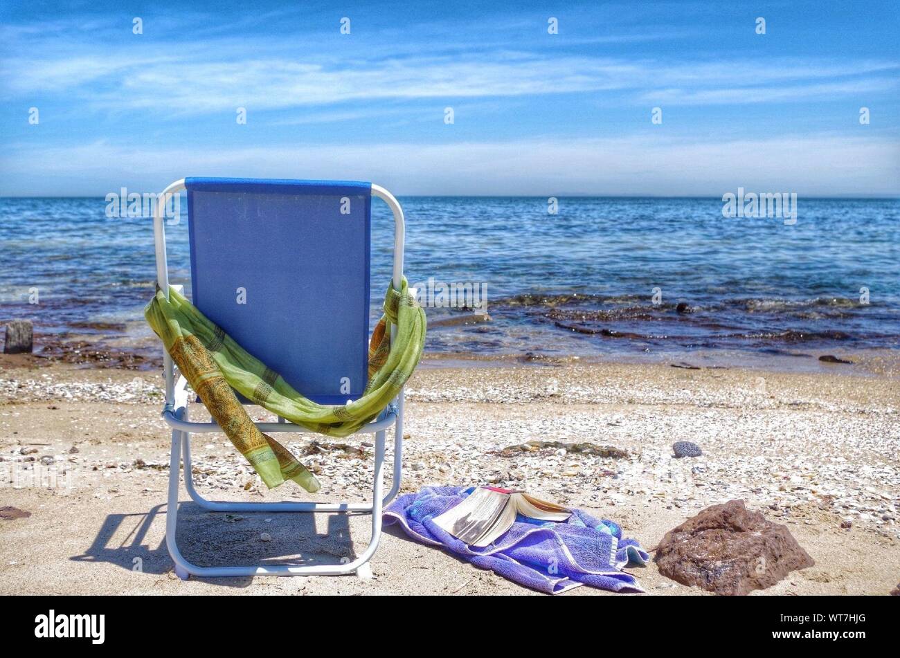 Empty beach chair hires stock photography and images Alamy