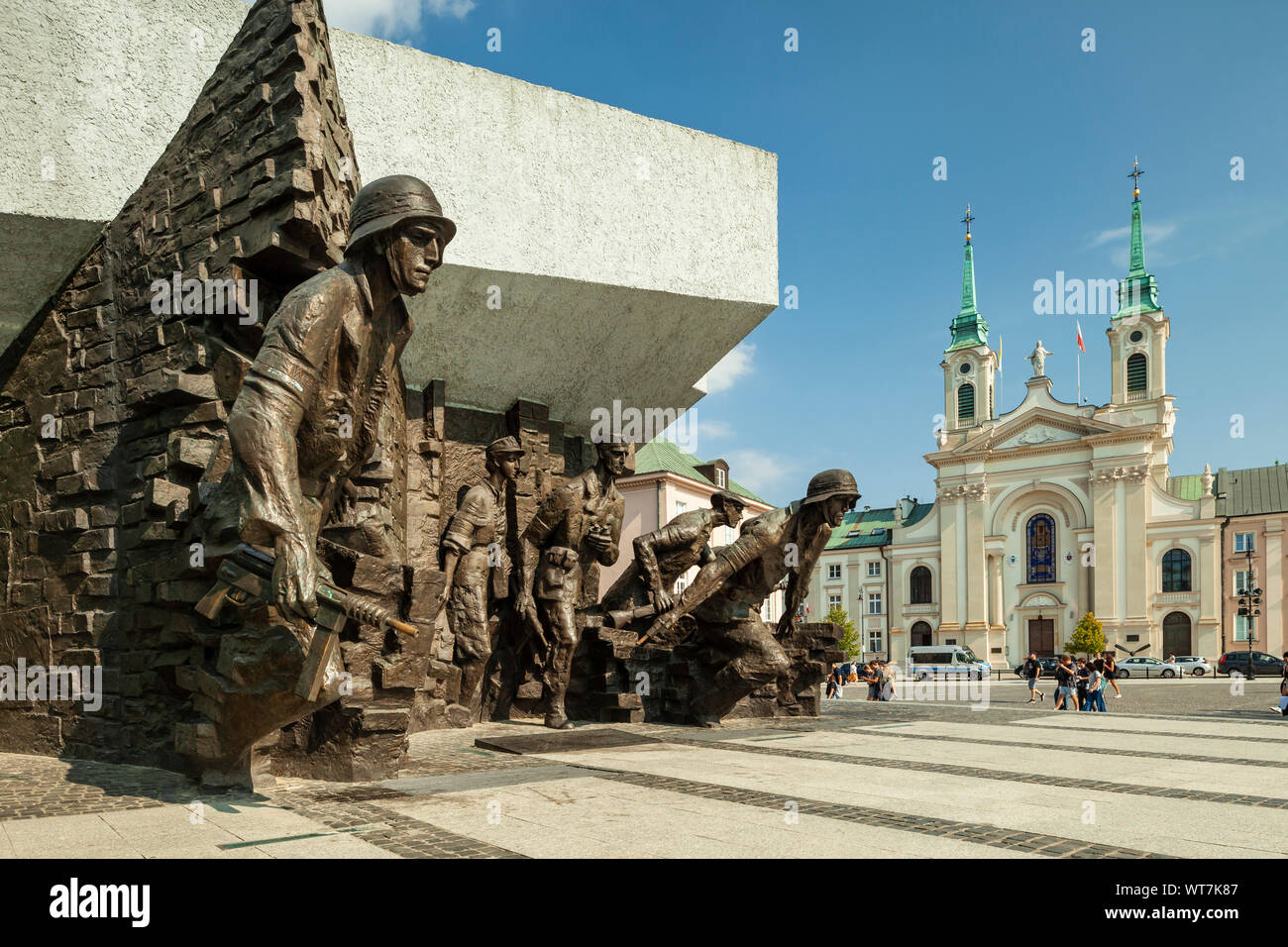 Warsaw Uprising monument in Warsaw, Poland. Stock Photo