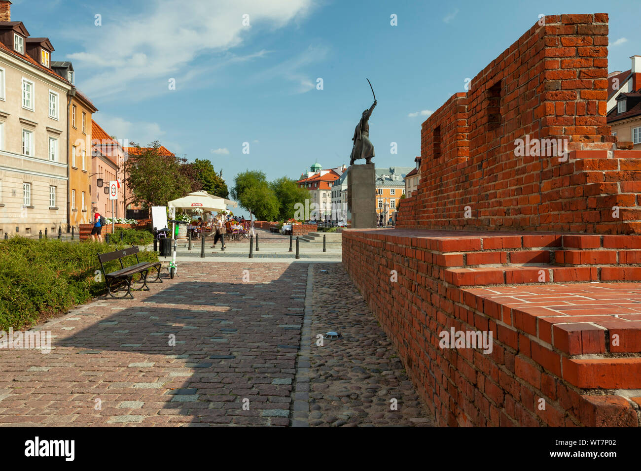 Summer afternoon at Warsaw city walls, Poland Stock Photo - Alamy