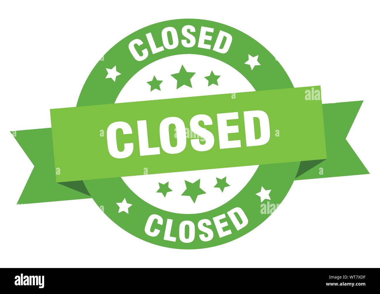 Round Close closed ribbon. closed round green sign. closed Stock Vector Image & Art ...