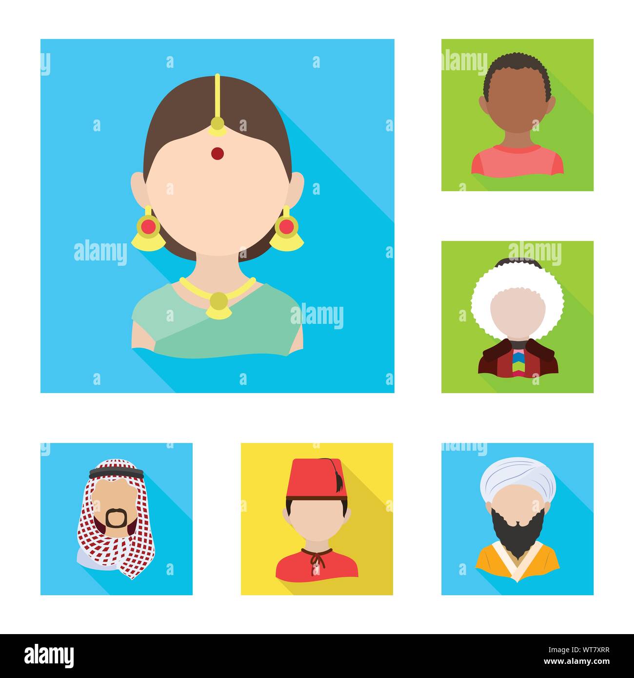 Vector illustration of nation and race logo. Set of nation and user ...