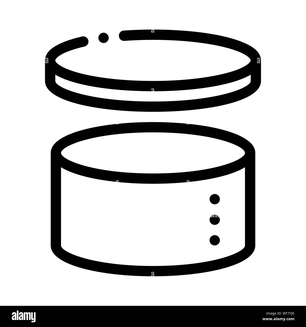 Cake Hat Round Carton Package Packaging Vector Stock Vector