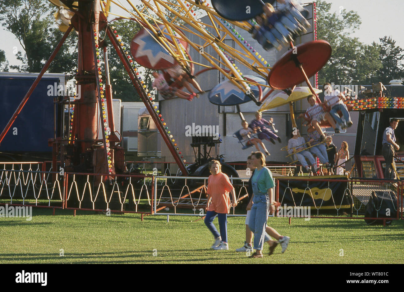 1990s, children at a funfair, England, UK. Stock Photo