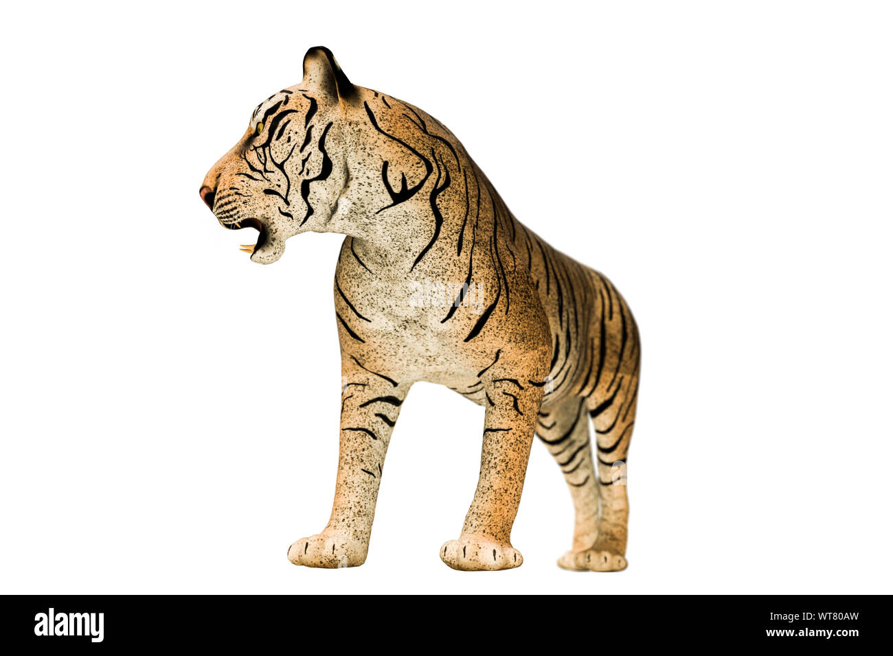 tiger isolated on white background 3d illustration Stock Photo - Alamy