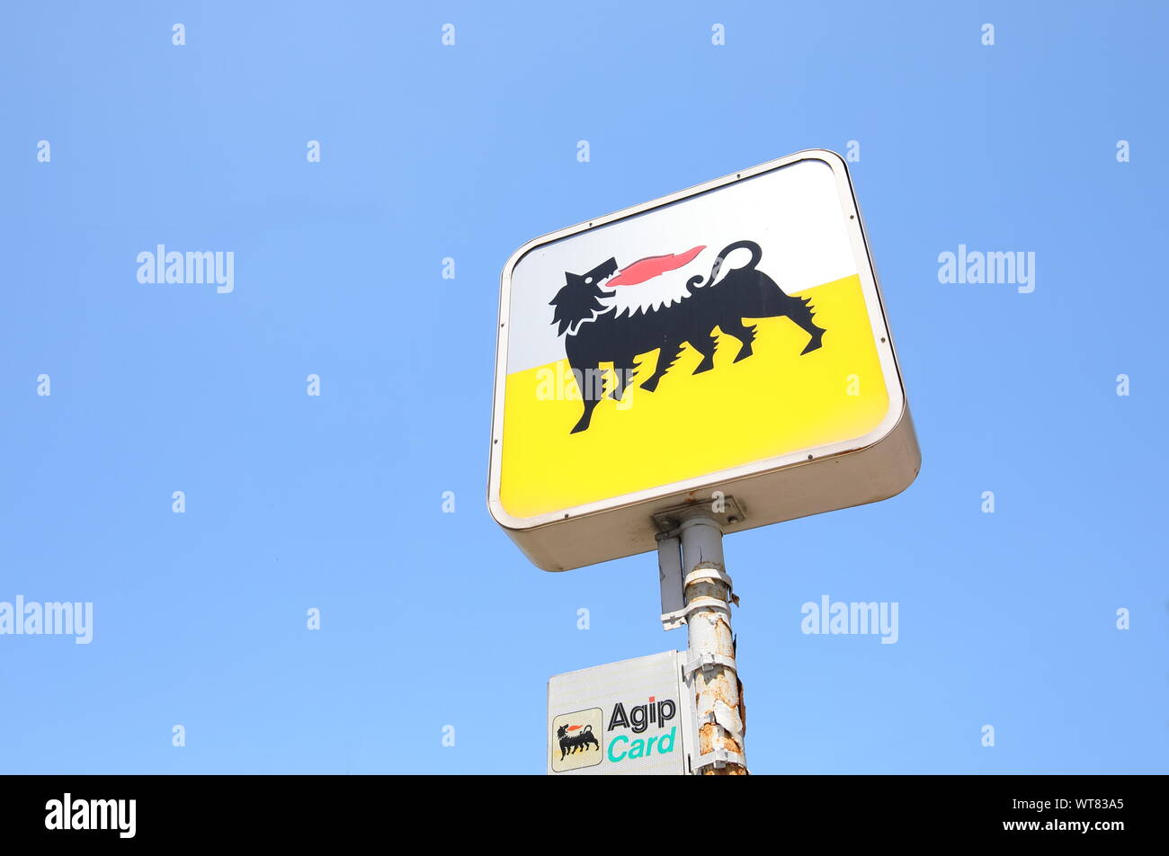 Agip Italian oil company Italy Stock Photo Alamy