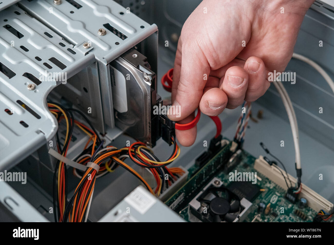 Sata hdd data cable motherboard hi-res stock photography and images - Alamy