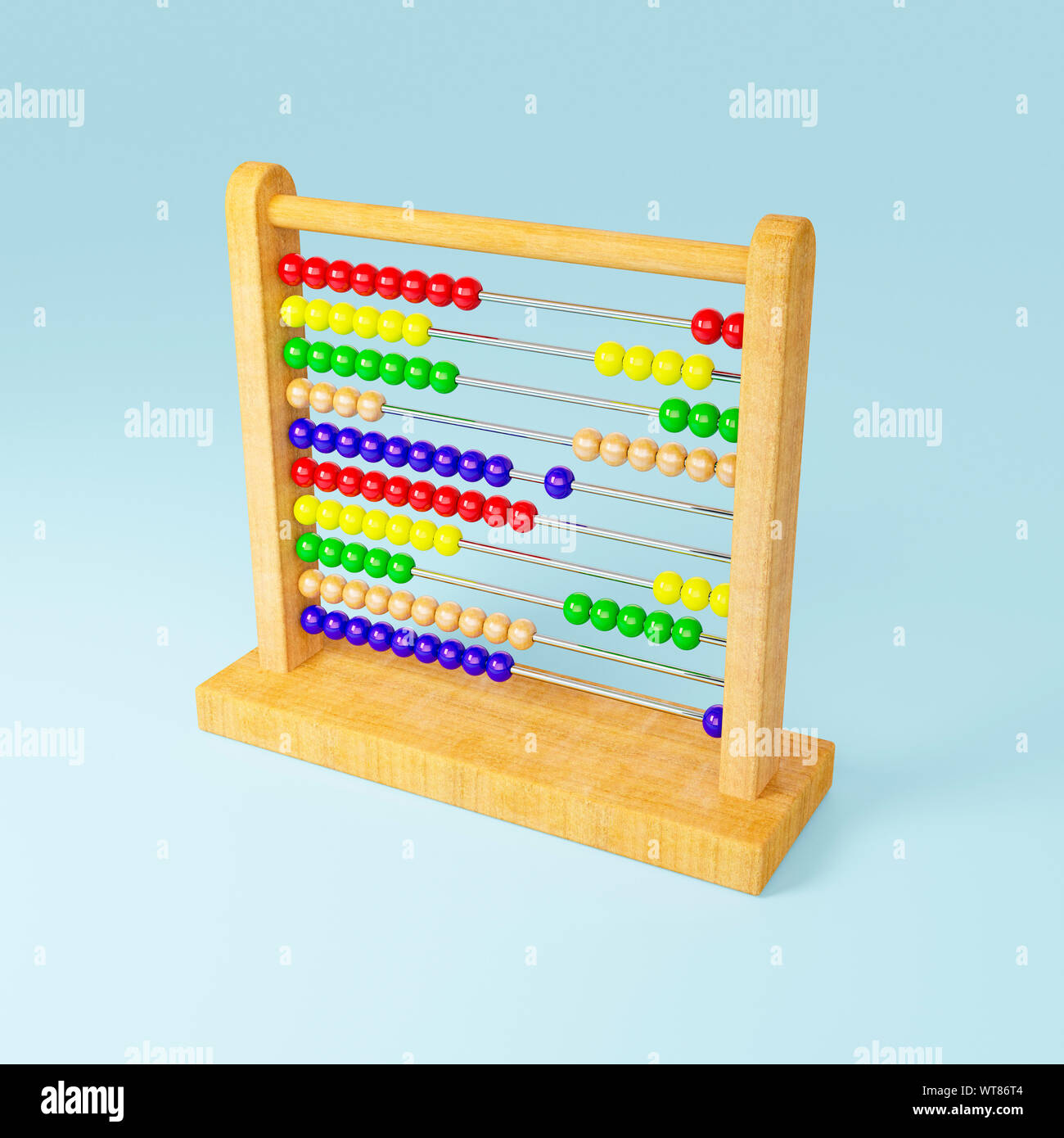 Childrens wooden toys, a wooden abacus Stock Photo
