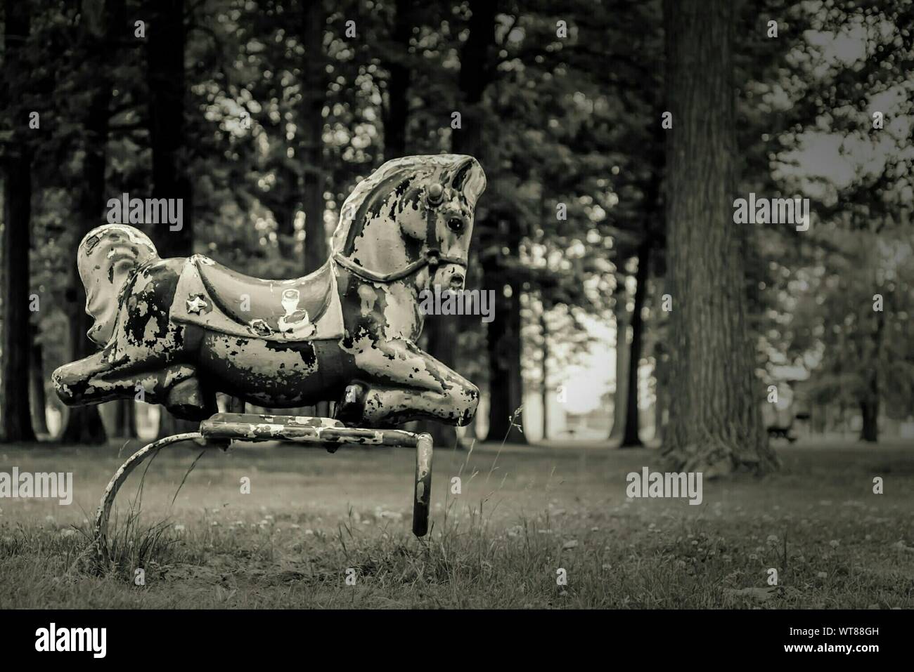 outside rocking horse