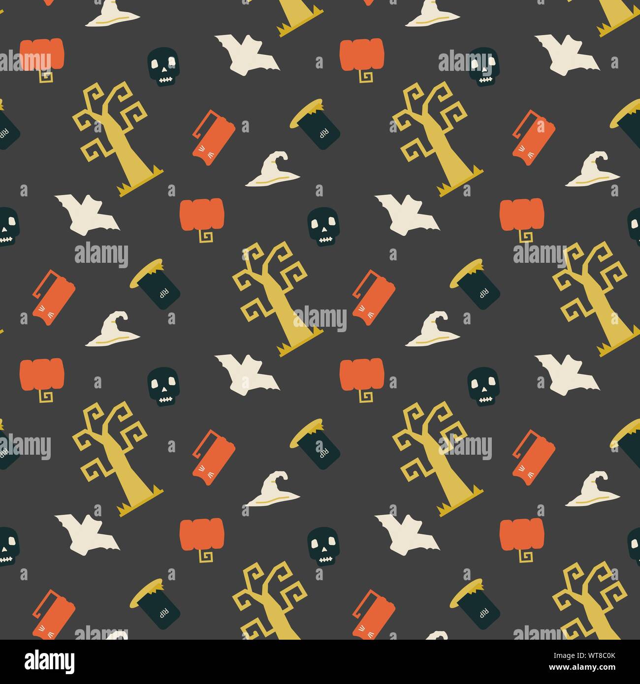 Halloween seamless vector pattern Stock Vector