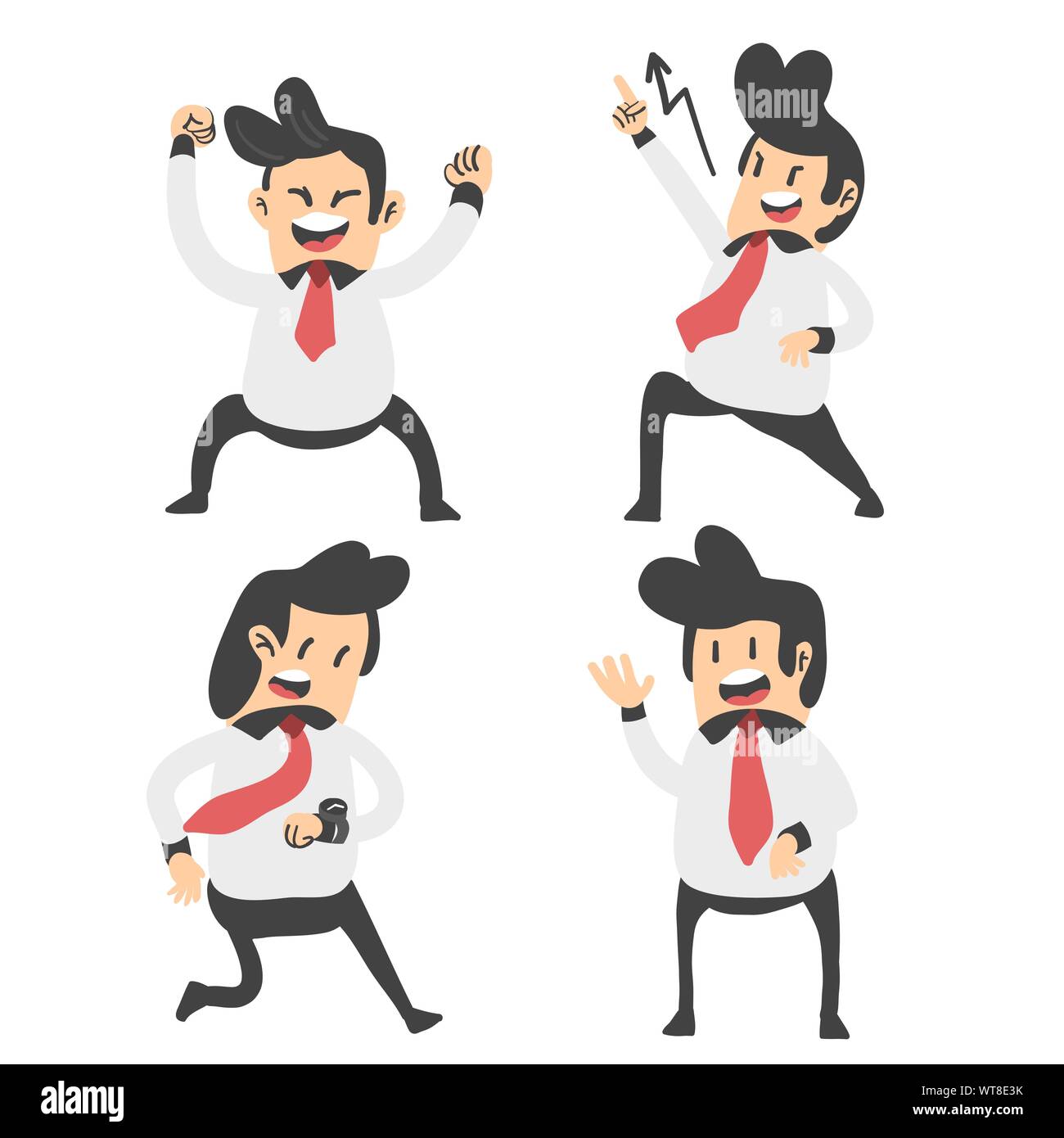 cute business man emotion set Stock Vector Image & Art - Alamy