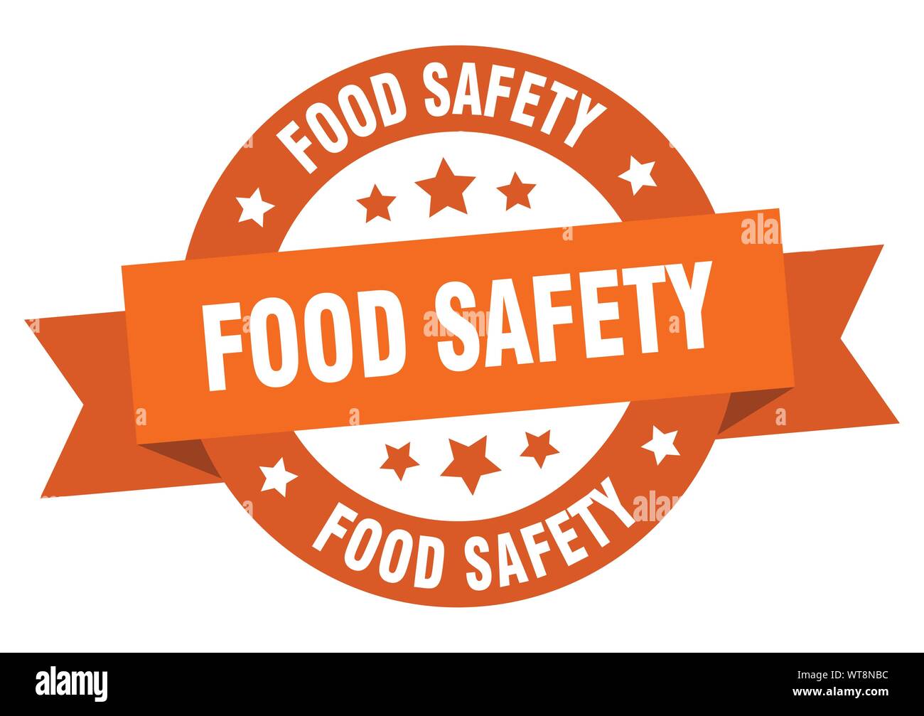 food safety ribbon. food safety round orange sign. food safety Stock Vector  Image & Art - Alamy