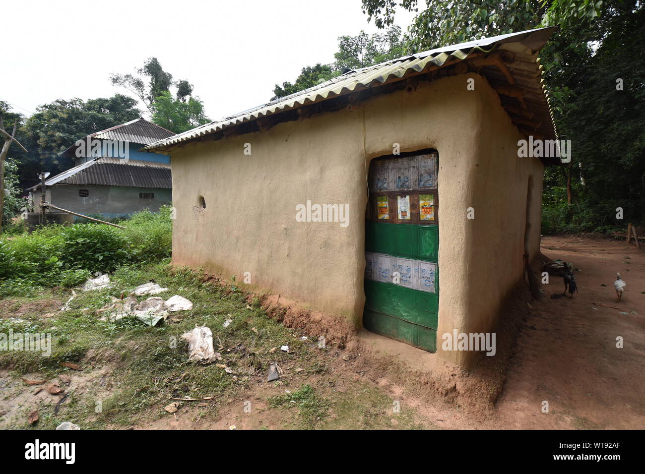 Mud house. Village Banstala, Jhargram, West Midnapore, India. Stock Photo